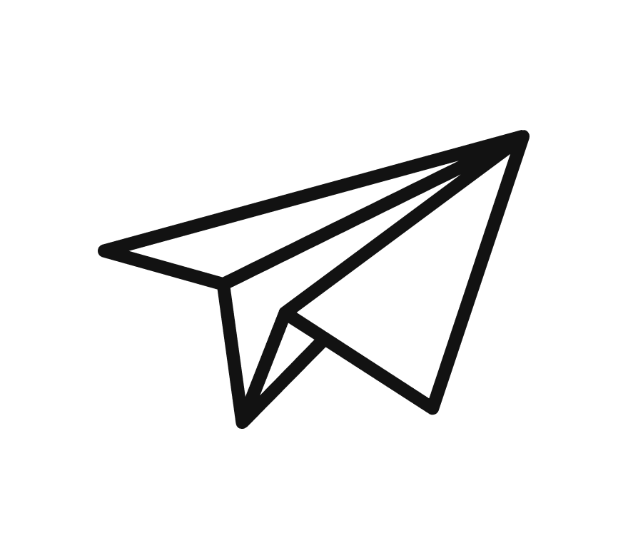 Graphic of a paper plane.