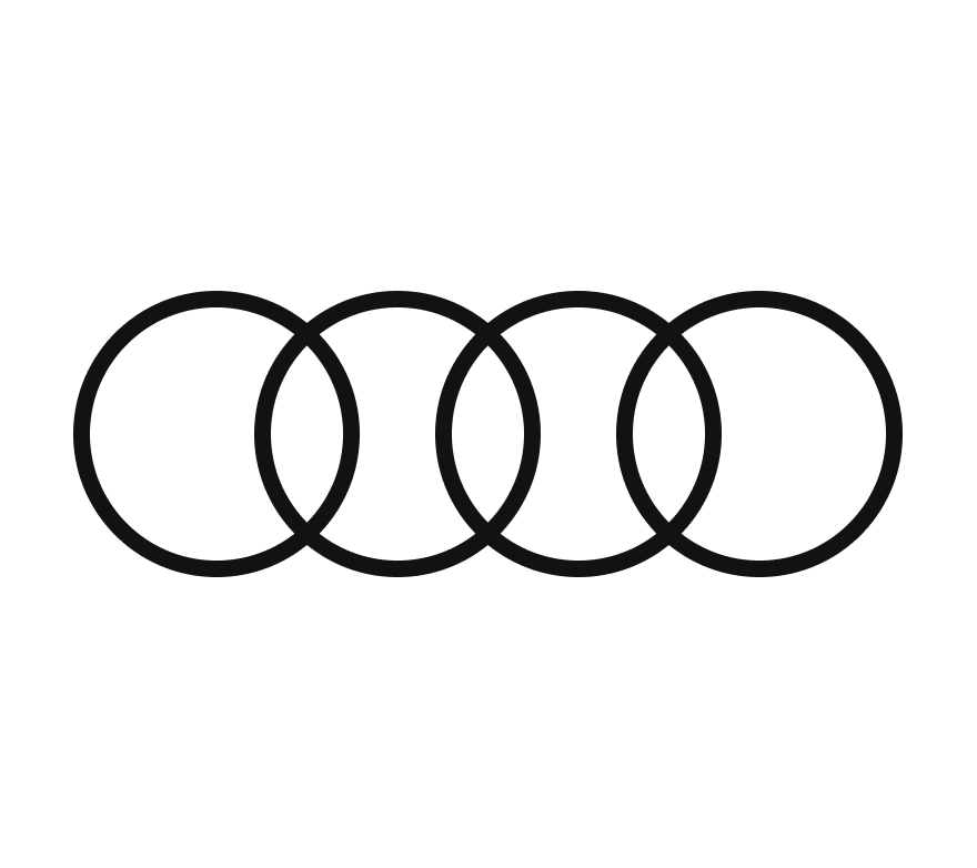 The Audi 4 rings logo.